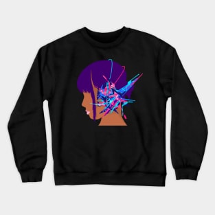 Cyberpunk Girl Music Crewneck Sweatshirt